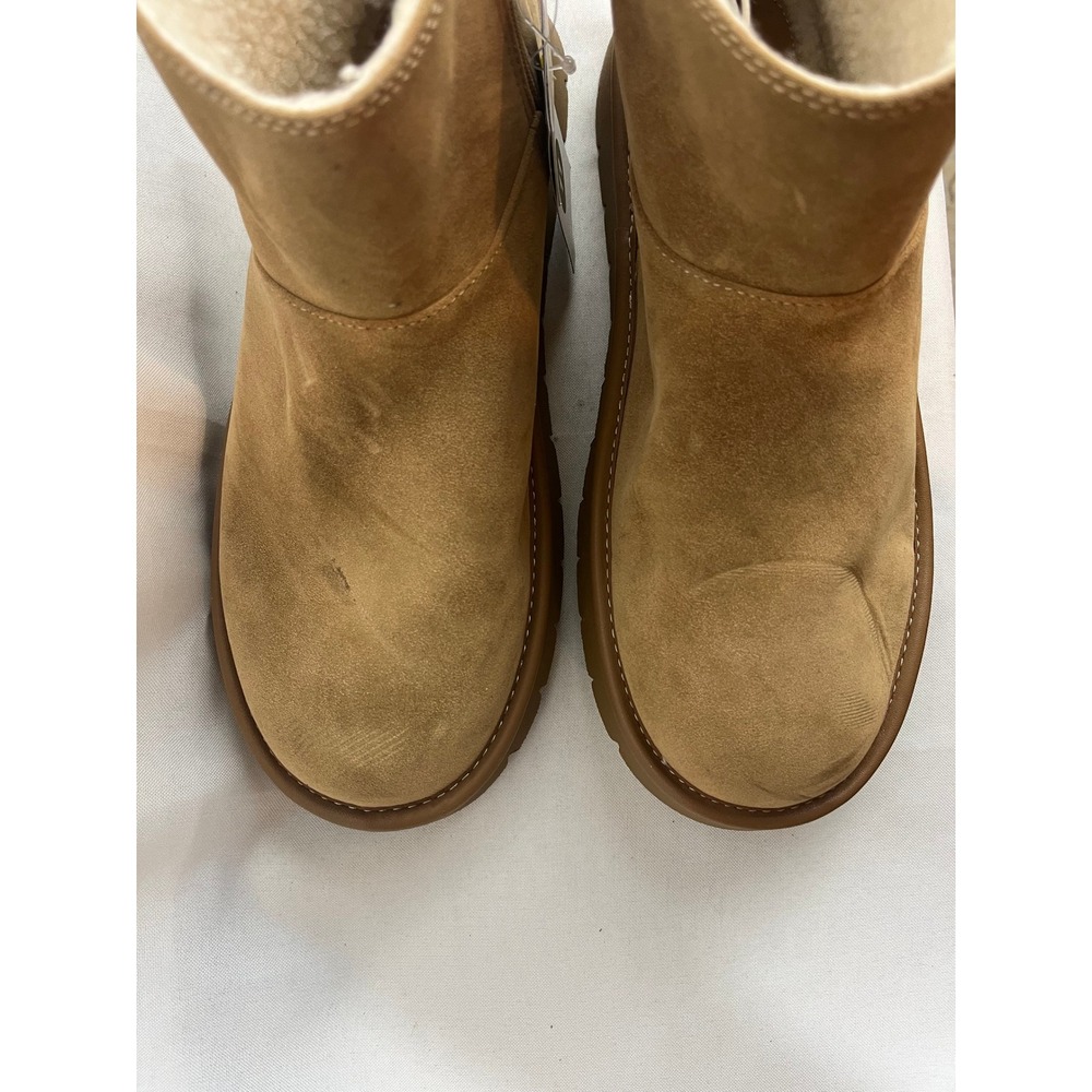 Universal Thread Women Cognac Faux Suede Ankle Boots Memory Foam Tan Size 11 NWT - Picture 2 of 6